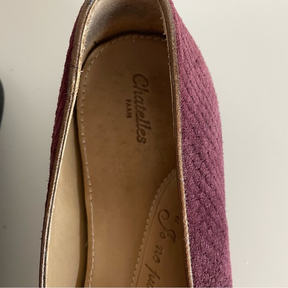 Chatelles Paris Anthropologie Suede Slippers Flats - Picture 12 of 13